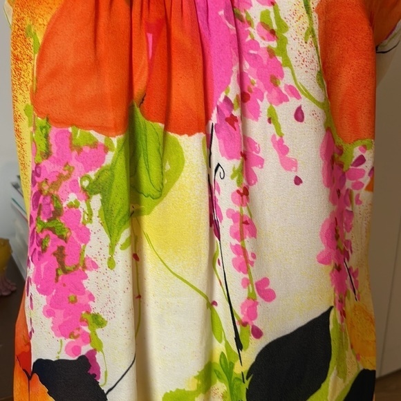 TRINA TURK Horseshoe neck A line dress 👗 FLORAL - Picture 3 of 5